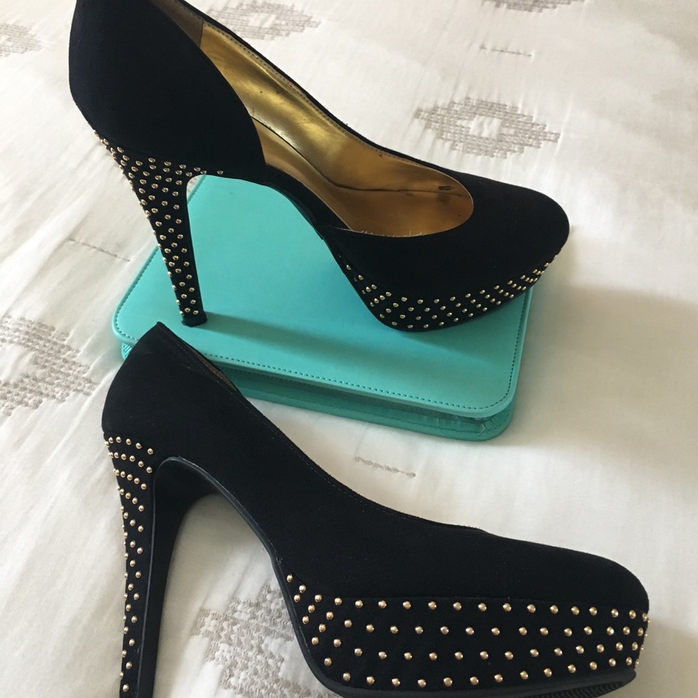 Nine West Platform Heel with gold studs
